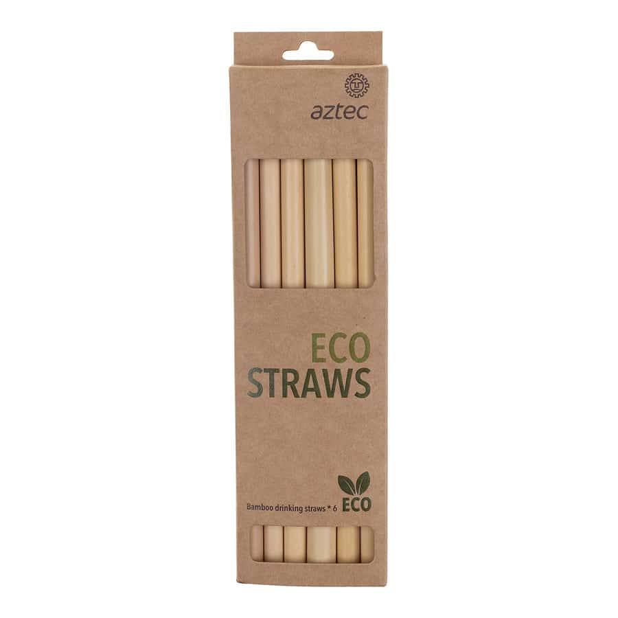 Aztec סט קשים אקולוגיים BAMBOO STRAW SIX PACK